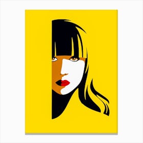 Girl In Yellow Canvas Print