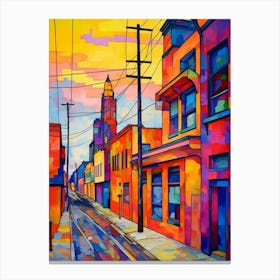 Tacoma Museum District Pointillism 20 Canvas Print