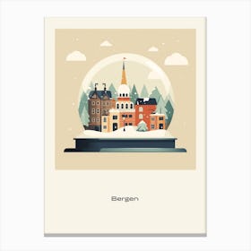 Bergen Norway 1 Snowglobe Poster Canvas Print