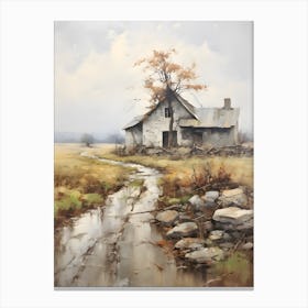 Old Stone Farm Neutral Tones 2 Canvas Print