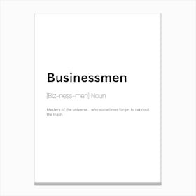 Businessmen Definition Meaning Canvas Print