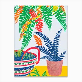 Ferns Eclectic Boho Plant Canvas Print