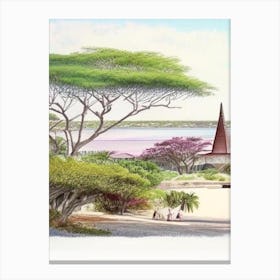 Nusa Dua Indonesia Soft Colours Tropical Destination Canvas Print