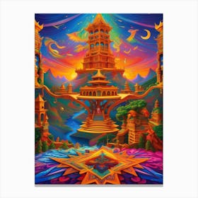 Psychedelic Temple Canvas Print