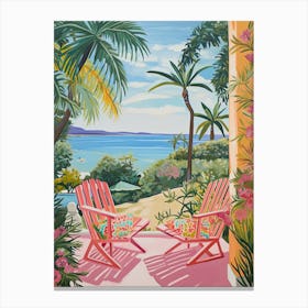 Palm Beach, Australia, Matisse And Rousseau Style 4 Canvas Print