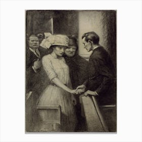 Sister, I Wish You The Grace And Peace Of The Lord (1911) By Wladyslaw Theodore Benda Canvas Print