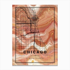 Chicago Map Canvas Print