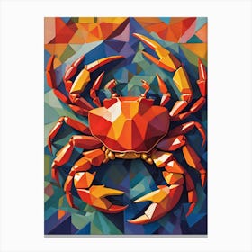 Crab Polygonal Canvas Print