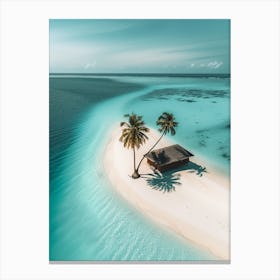 Tropical Island In The Maldives Canvas Print