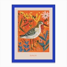 Spring Birds Poster Dunlin 3 Canvas Print