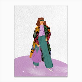 Fashion Girl Lila Canvas Print