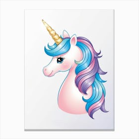 Unicorn Head Canvas Print