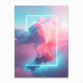 Pink Clouds Rectangle Canvas Print