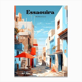 Essaouira Morocco Streetview Travel Art Illustration Canvas Print