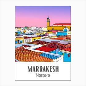 Marrakesh Morocco Colorful Canvas Print