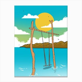 Swing In The Water Canvas Print