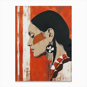 Chickasaw Chic In Abstract Art ! Native American Art Canvas Print