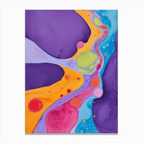 Abstract Painting Of Colored Liquid Canvas Print