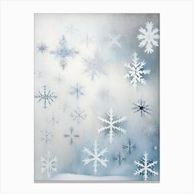 Frozen, Snowflakes, Rothko Neutral Canvas Print