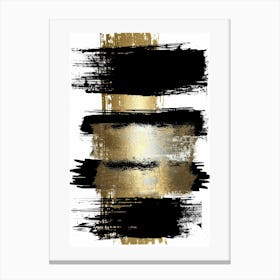 Gold And Black Abstract Painting 96 Canvas Print