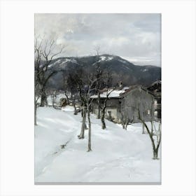 Snowy Village Canvas Print