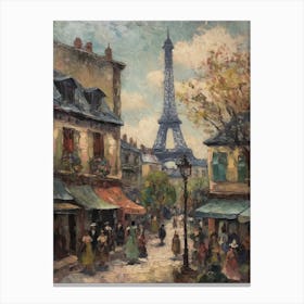 Eiffel Tower Paris France Pissarro Style 25 Canvas Print