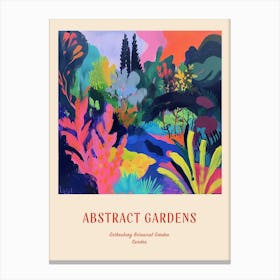 Colourful Gardens Gothenburg Botanical Garden Sweden 1 Red Poster Canvas Print
