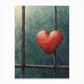 Heart In The Rain Canvas Print