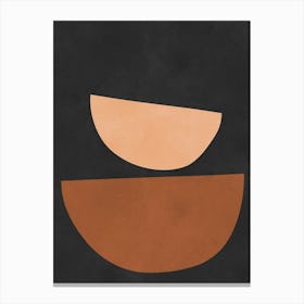 Brown geometric art 5 Canvas Print