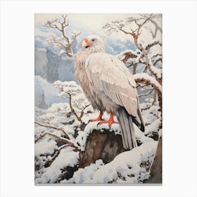 Winter Bird Painting Vulture 3 Canvas Print