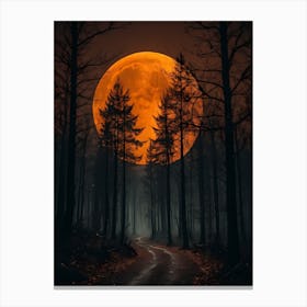 Full Moon In The Forest 6 Canvas Print