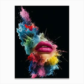 Lips In The Air Canvas Print