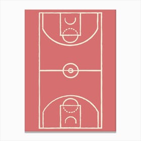 Boho Retro Sports 7 Basketball Zone 1 Canvas Print