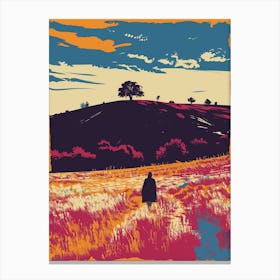 Man In A Field Canvas Print