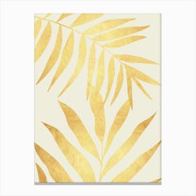 Golden tropical leaf 5 Canvas Print