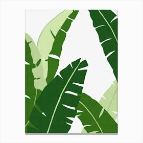 Green tropical leaves 1 Canvas Print