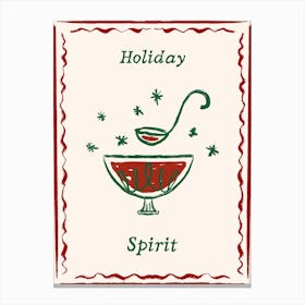 Holiday Spirit Christmas Cocktail Poster Canvas Print