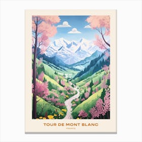Tour De Mont Blanc France 3 Hike Poster Canvas Print