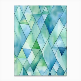 Watercolor Triangles 1 Canvas Print