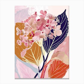 Colourful Flower Illustration Hydrangea 1 Canvas Print