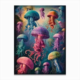 Colorful Jellyfish Canvas Print