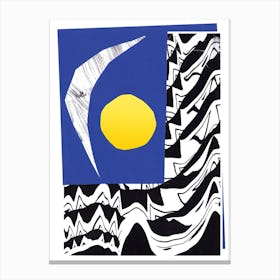 Sun And Moon Collage Canvas Print
