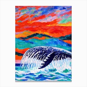 Humpback Whale Matisse Inspired Canvas Print