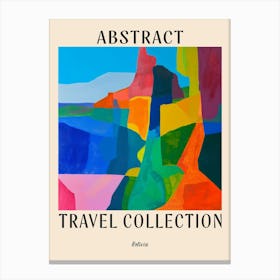 Abstract Travel Collection Poster Bolivia 5 Canvas Print