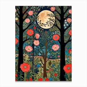 William Morris Moonlight In The Forest 77 Canvas Print