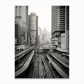 Kuala Lumpur, Malaysia, Black And White Old Photo 1 Canvas Print