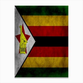 Zimbabwe Flag Texture Canvas Print