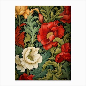 Wallpaper Floral Pattern Canvas Print