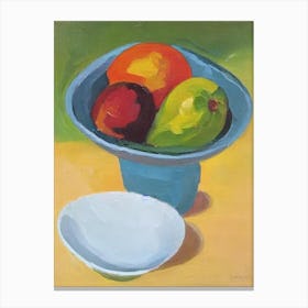 Papaya Bowl Of fruit Canvas Print