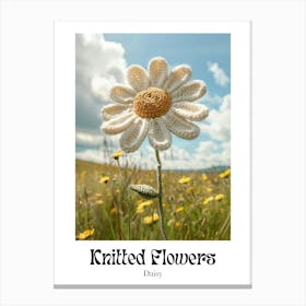 Knitted Flowers Daisy 3 Canvas Print